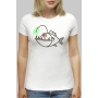 ФУТБОЛКА KLOST ЖІНОЧА " ANGLER FISH RED (ГЛИБОКОВОДНИЙ РИБАЛКА) " WHITE фотографія №1