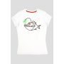 ФУТБОЛКА KLOST ЖІНОЧА " ANGLER FISH RED (ГЛИБОКОВОДНИЙ РИБАЛКА) " WHITE фотографія №3