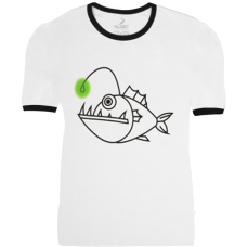 ФУТБОЛКА KLOST " ANGLER FISH (ГЛИБОКОВОДНИЙ РИБАЛКА) " WHITE 