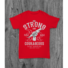 ФУТБОЛКА З ПРИНТОМ BE STRONG AND COURAGEOUS фотографія