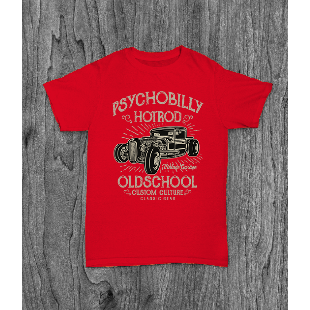 ФУТБОЛКА З ПРИНТОМ PSYCHOBILLY HOTROD фотографія
