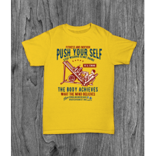 ФУТБОЛКА З ПРИНТОМ PUSH YOURSELF фотографія