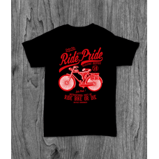 ФУТБОЛКА З ПРИНТОМ RIDE WITH PRIDE фотографія