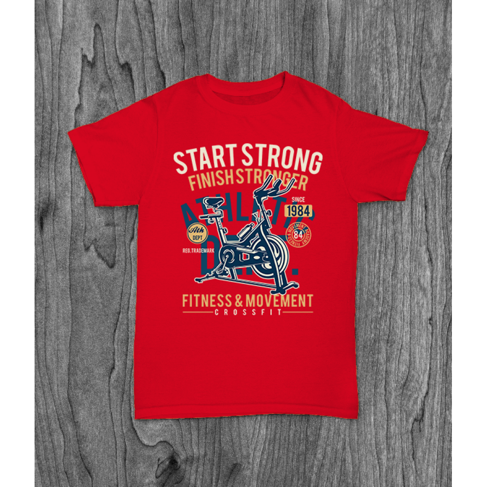 ФУТБОЛКА З ПРИНТОМ START STRONG фотографія