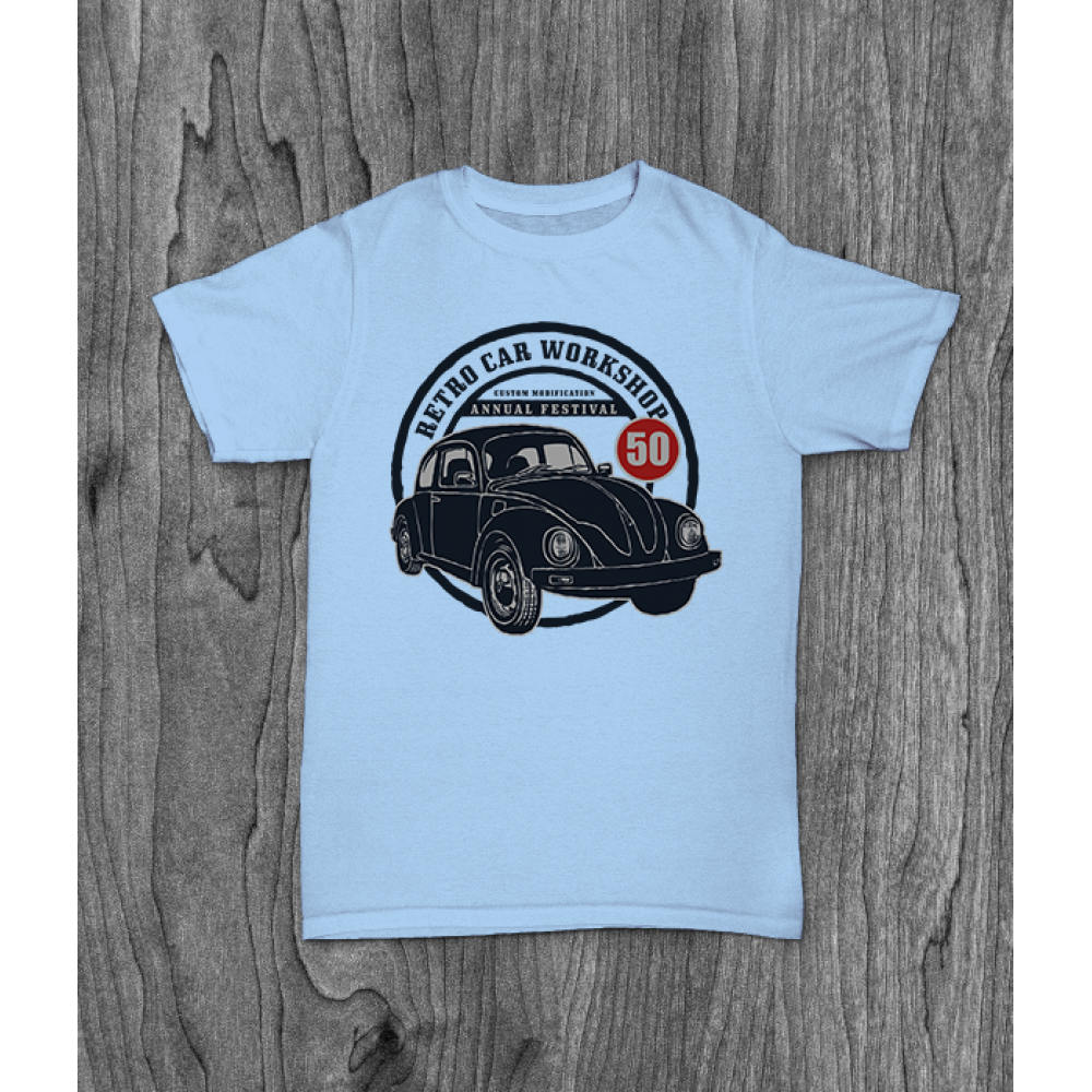 ФУТБОЛКА З ПРИНТОМ RETRO CAR WORKSHOP фотографія