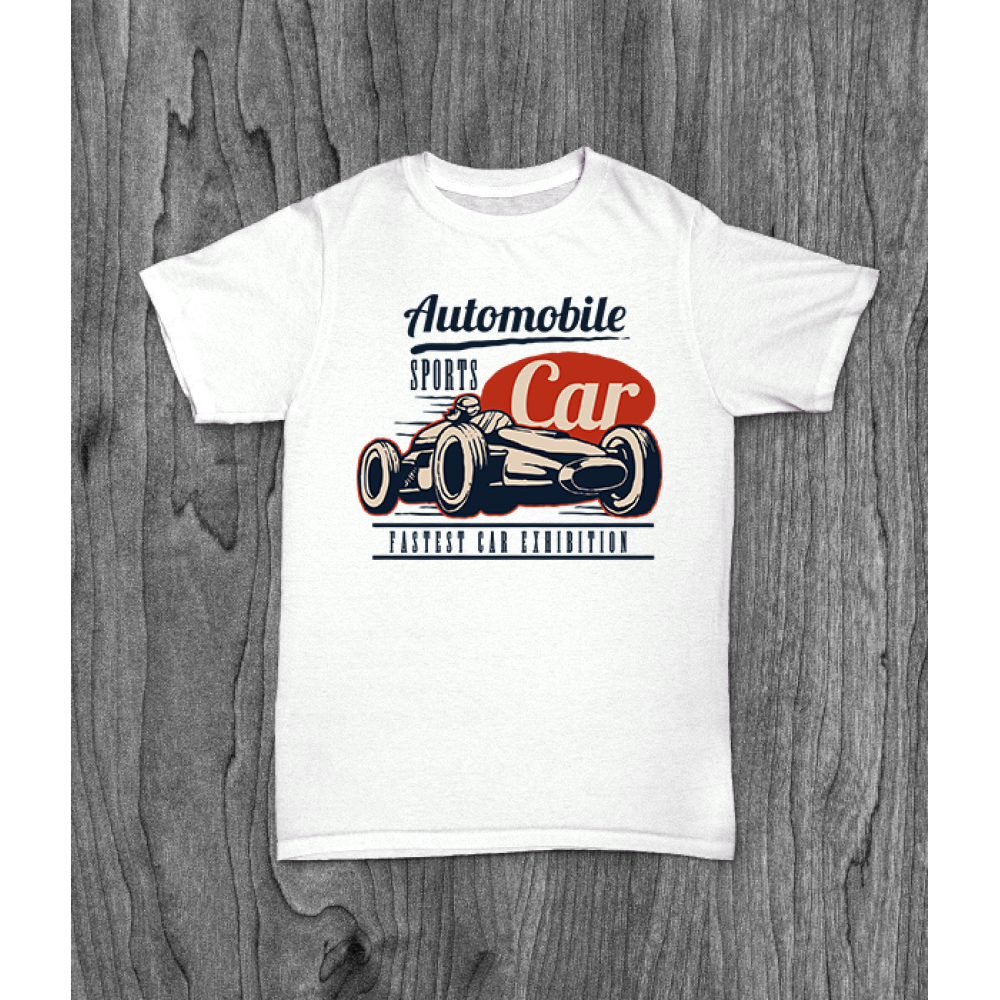 ФУТБОЛКА З ПРИНТОМ RETRO SPORT CAR фотографія