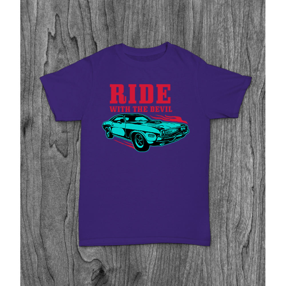 ФУТБОЛКА З ПРИНТОМ RIDE WITH DEVIL фотографія