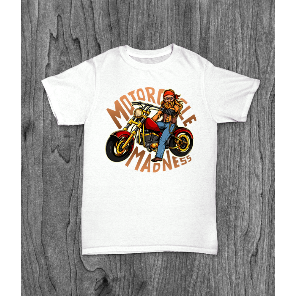 ФУТБОЛКА З ПРИНТОМ MOTORCYCLE MADNESS фотографія