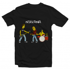 ФУТБОЛКА З ПРИНТОМ NIRVANA SIMPSONS STYLE фотографія