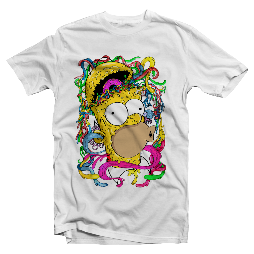 ФУТБОЛКА З ПРИНТОМ CRAZY HOMER фотографія