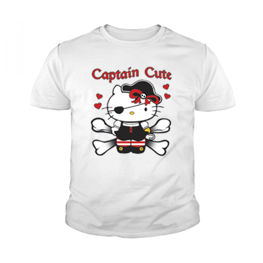 ДИТЯЧА ФУТБОЛКА З ПРИНТОМ KITTY CAPTAIN CUTE фотографія