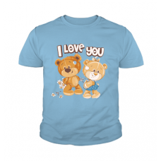 ДИТЯЧА ФУТБОЛКА З ПРИНТОМ I LOVE YOU фотографія