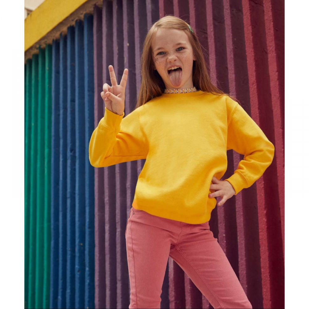ДИТЯЧИЙ СВІТШОТ KIDS CLASSIC SET-IN SWEAT FRUIT OF THE LOOM фотографія