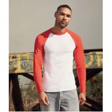 ЧОЛОВІЧА ФУТБОЛКА З ДОВГИМИ РУКАВАМИ VALUEWEIGHT LONG SLEEVE BASEBALL T FRUIT OF THE LOOM фотографія